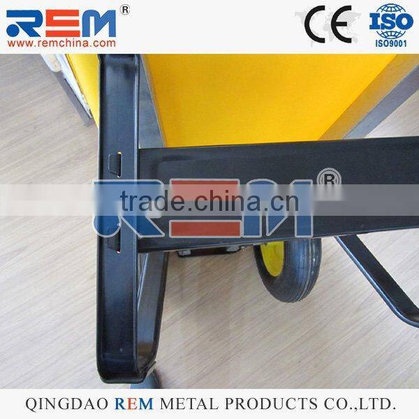 Wooden and Metal Handle Double Wheel Wheelbarrow WH9600