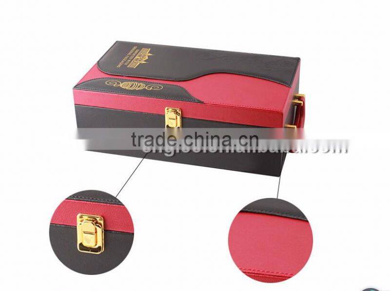 Customized New Designed Wine Box By Leather