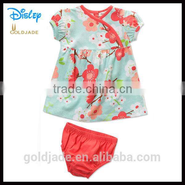 Custom 100% Cotton New 2014 Floral Girl Set Infant & Toddlers Clothing Baby Clothing Sets