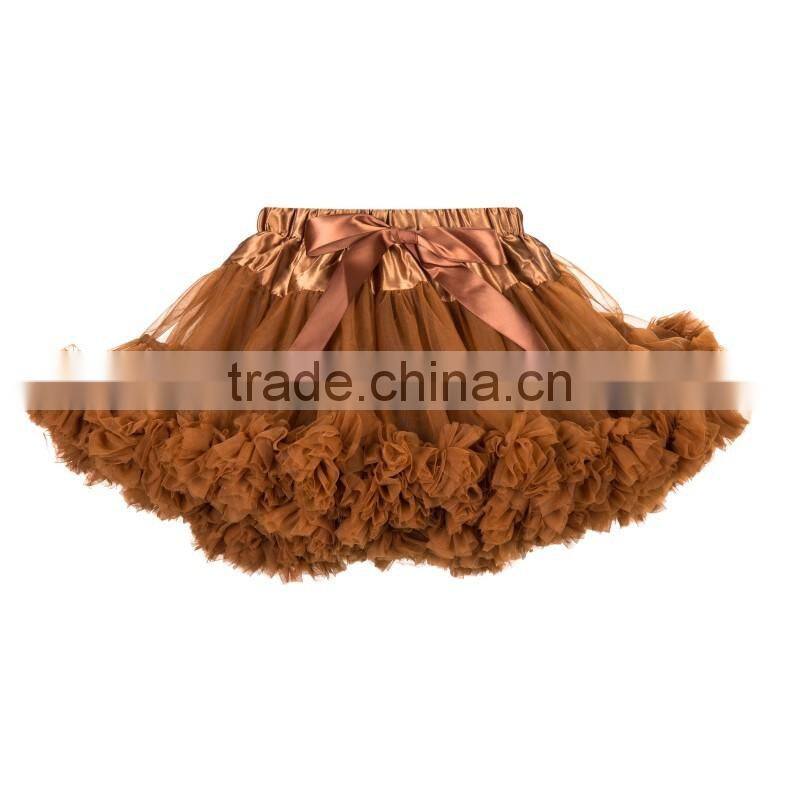 Top quality summer pettiskirt baby cloth chiffon ruffle tutu skirt girls clothing short skirt in stock