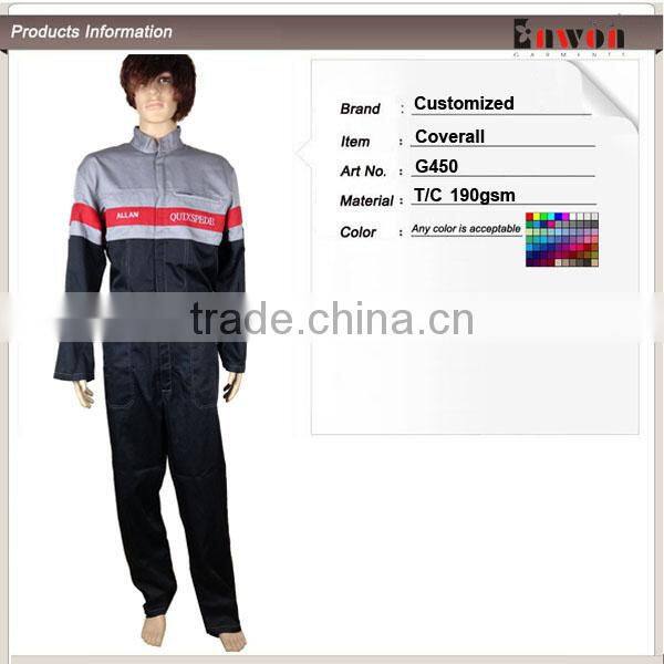 polyester cotton pilot workman's coverall