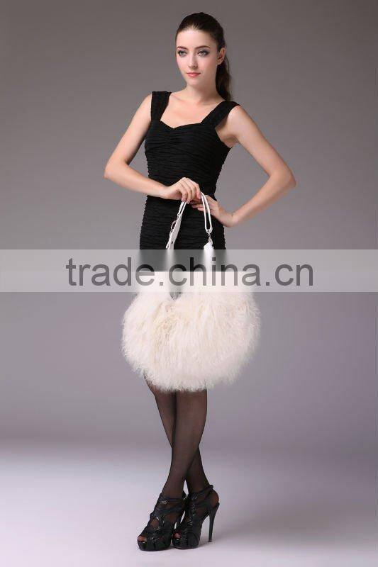 CX-H-14A Genuine Mongolian Sheep Fur Shoulder Bag