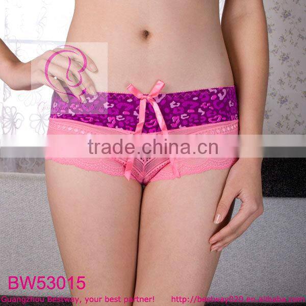 Sexy women pink lace underwear model