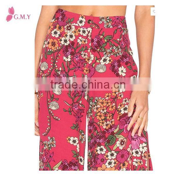 Summer ultra-wide-leg trousers slit hem pants beach chiffon palazzo pants lasted pants design for women