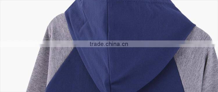 2016 new design Children's wear autumn outfit young children hooded jacket navy blue