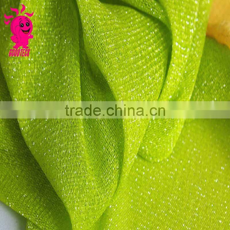 2015 latest embroidered high quality crystal tulle fabric