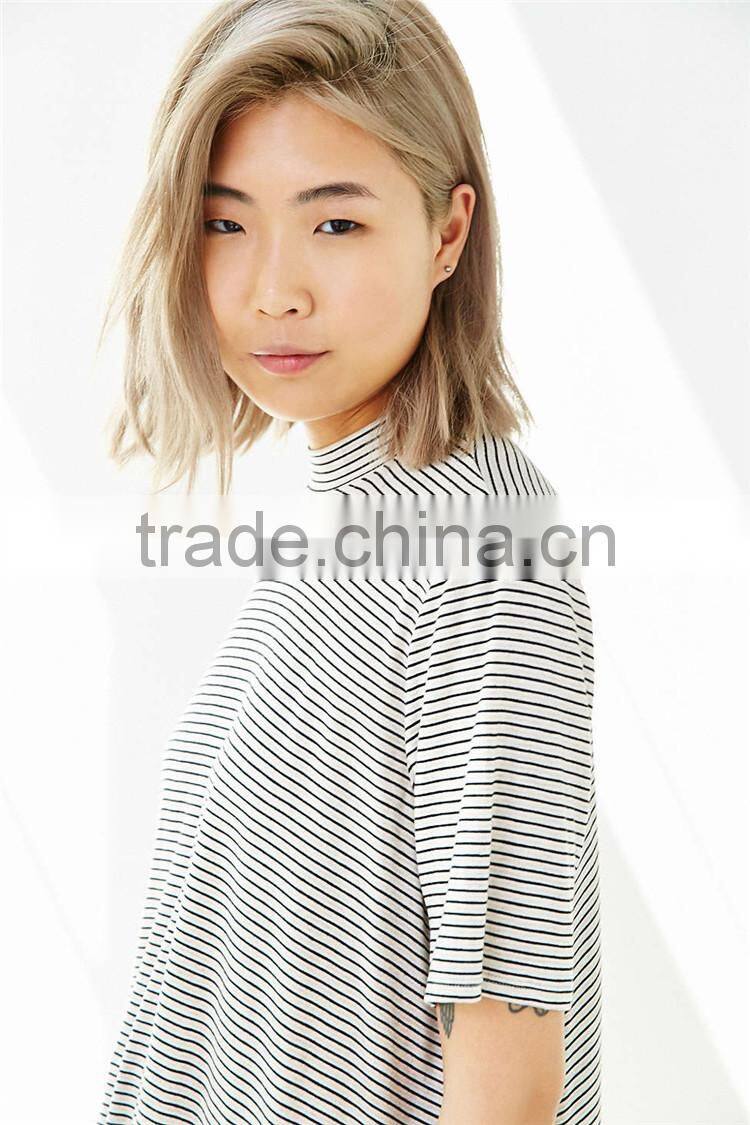 Cheap promotion women fashion tee longline tee