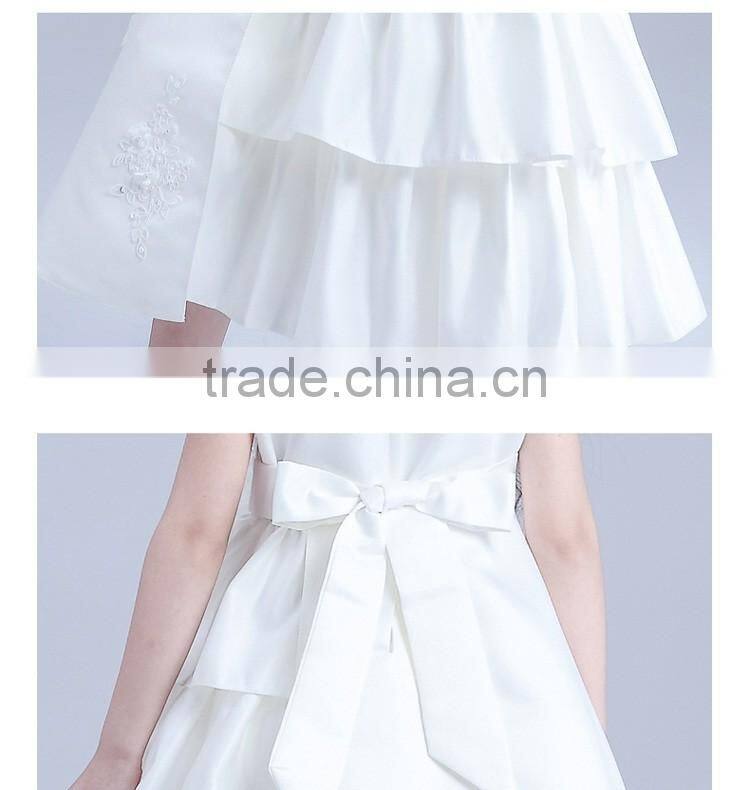 2017 children dress embroidery design child long wedding dress