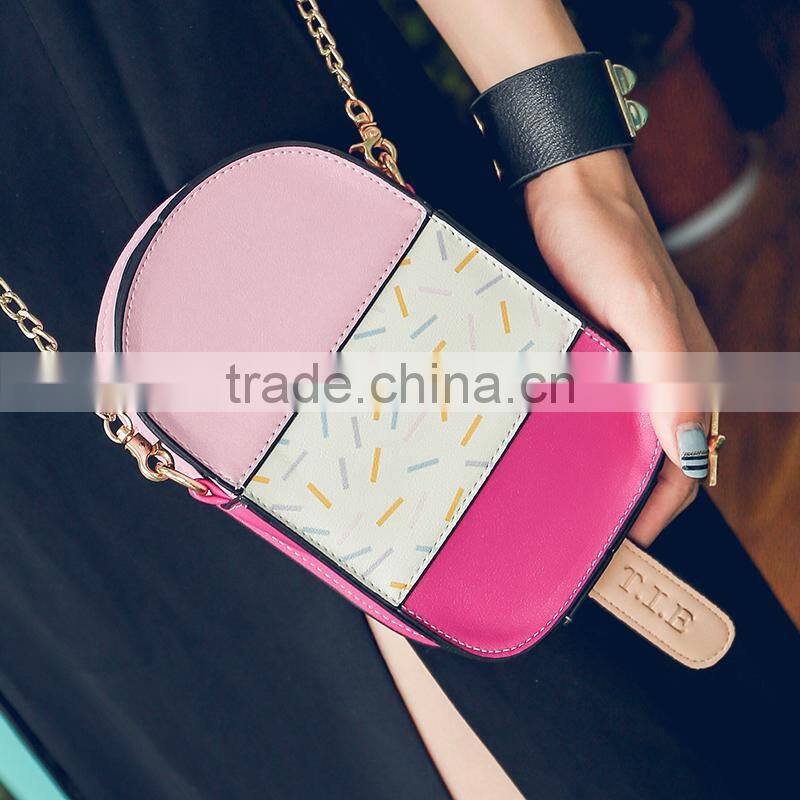 2017 fashion child school bag /cute kids bags for woman purse rose pink frozen sucker