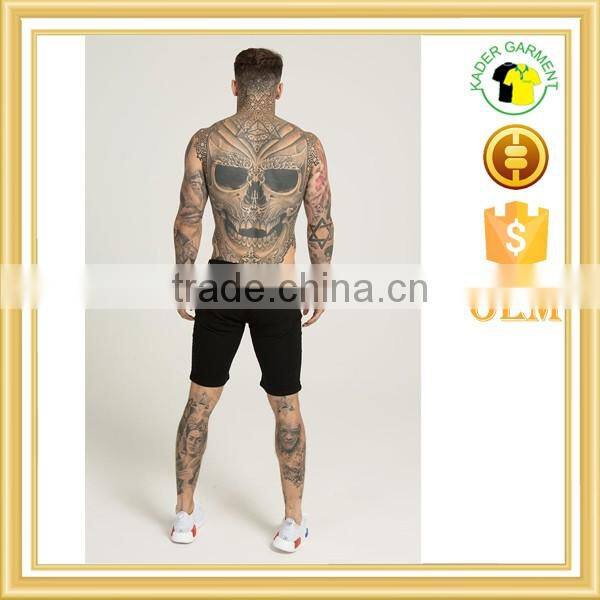 High quality stretchy mens denim shorts stylish ripped denim jeans shorts