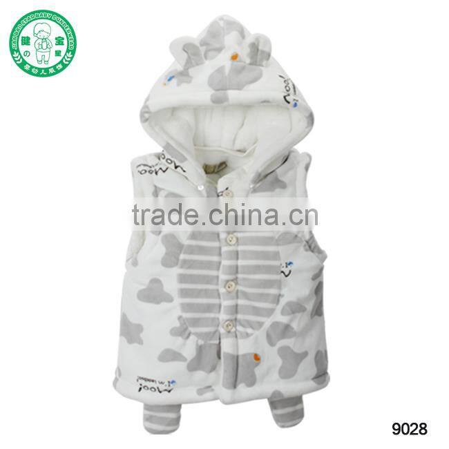 2017 latest design winter warmly cotton baby clothing baby vest