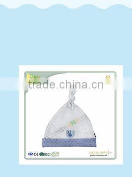 100%Polyester blue winter hats for babies and toddlers