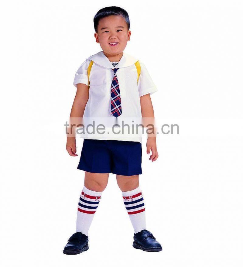 Juqian Primary Kid School Uniforms Design With Pictures Short Sleeve Shirt