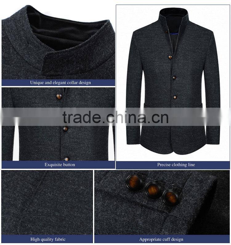 Latest Men Collar Designs Of Stand-away Collar Casual Jacket