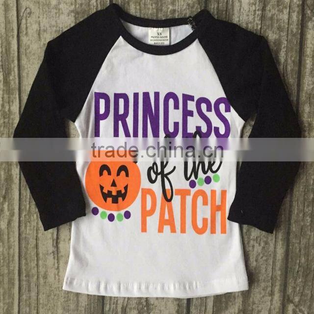 Boy's Halloween Pumpkin embroidery printing design t-shirts full-size printing t-shirt
