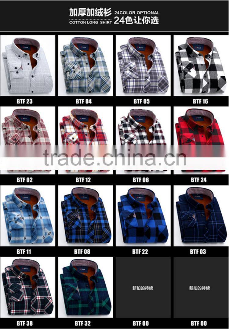 2015 Custom Plaid Flannel Casual Shirt For Men