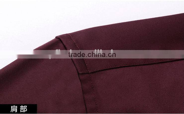 Yiwu manufacturer long sleeve burgundy men dress shirts