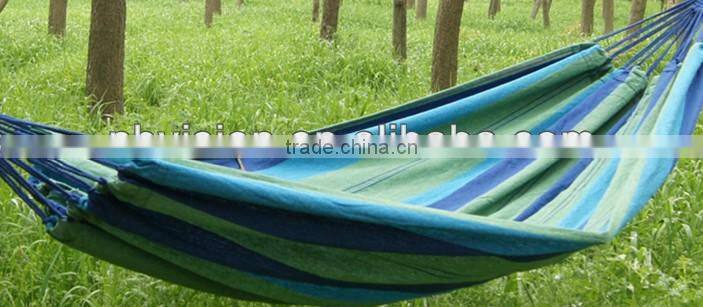 Outdoor Portable Fabric Hammock Stripe Hammock Canvas Hammock