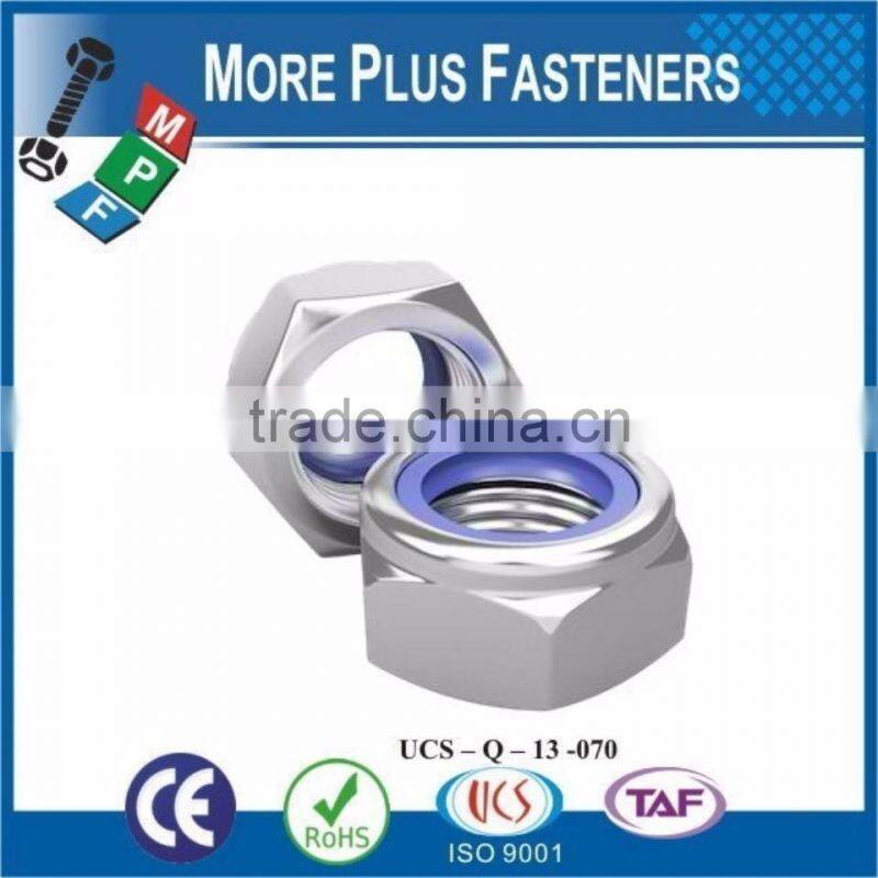 Made in Taiwan Nylon Insert Lock Nut DIN 985 ISO 7040 ANSI B18 16 3M ASME B18 16 6 Nyloc Nut