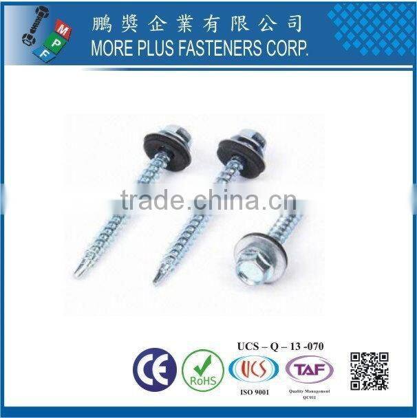 Made in Taiwan Flat Head Undercut TEK Screws # 3 Point Roofing Screws Self Drilling Screws for All Metal Prevailing