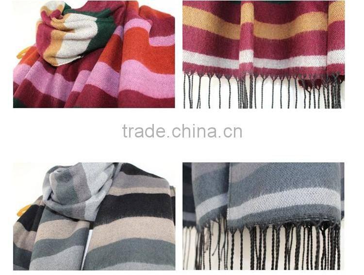 Factory supplier newest strip pashmina scarf from manufacturer