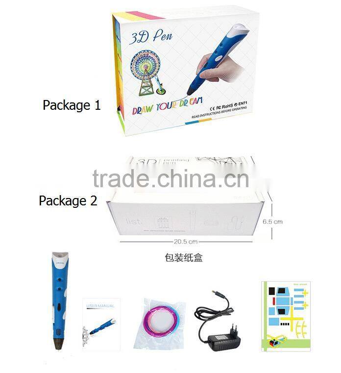 China professional 3D printer pen for kids 3D drawing gift pen