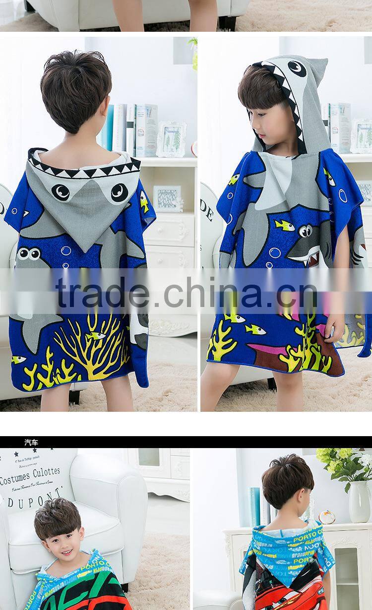 100% polyester sublimation print kids microfiber hooded towels