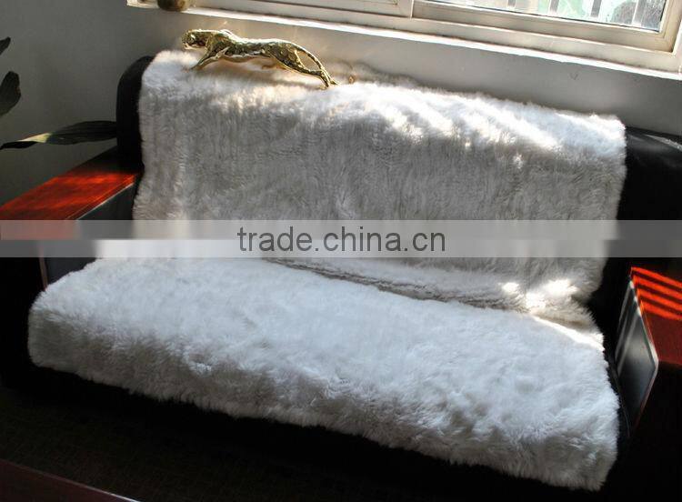YR596A 145*140CM Real Knitted Rabbit Fur Home Blankets