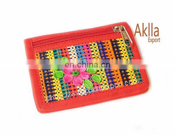 Card Holders of Woven Straw with Flower