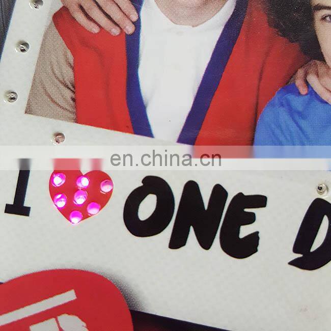 Fashionable promotional surface cover flashing led book light with button