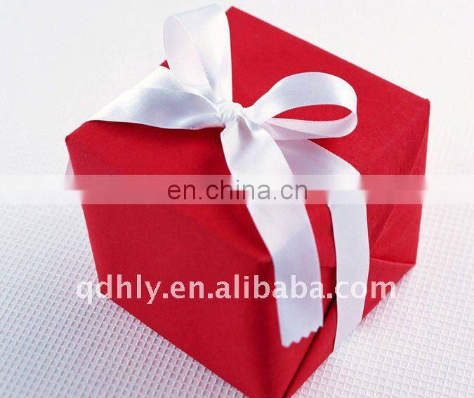 plain weave red color satin ribbon