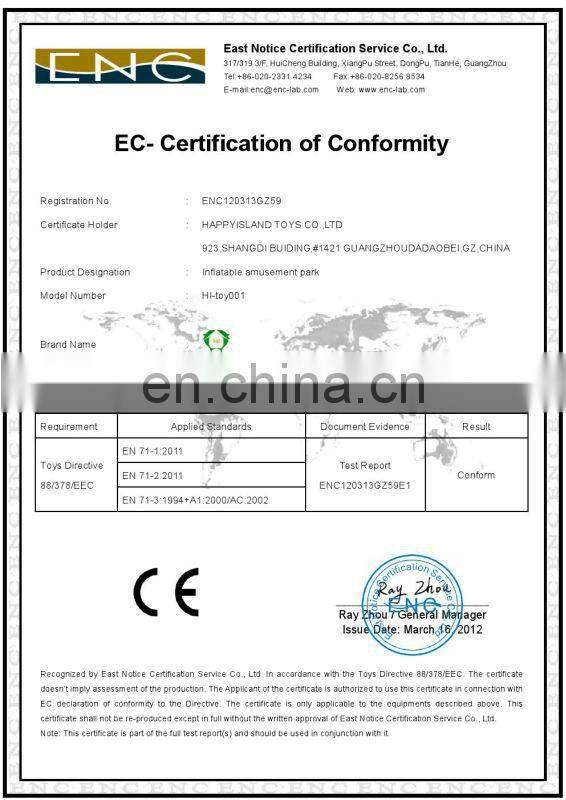 HI good quality inflatable amusement park, inflatable fun city for sale