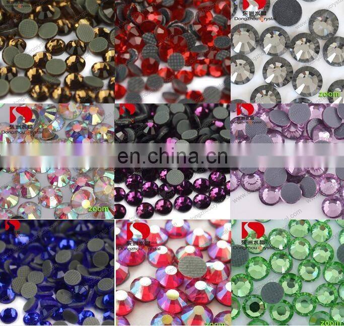 oval sew on glass flat back stone with holes china supplier sew on rhinestones