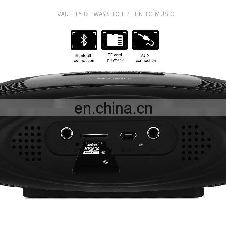 JOYROOM JR-M01 Double Horn Desktop Stereo Speaker with Built-in MIC, Support Hands-free Calls & TF Card & AUX IN & FM,