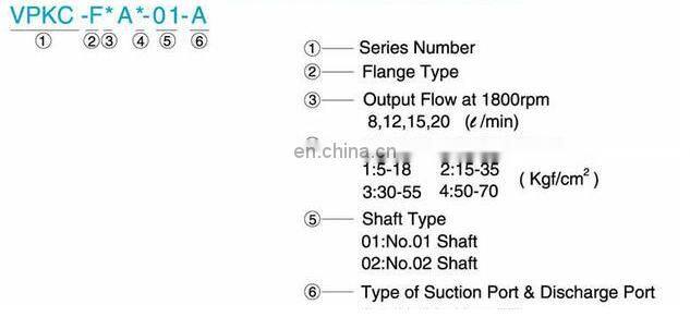 Taiwan KCL VPKC-F12A1/A2/A3/A4 variable vane Pump oil pump with good quality in Quanzhou