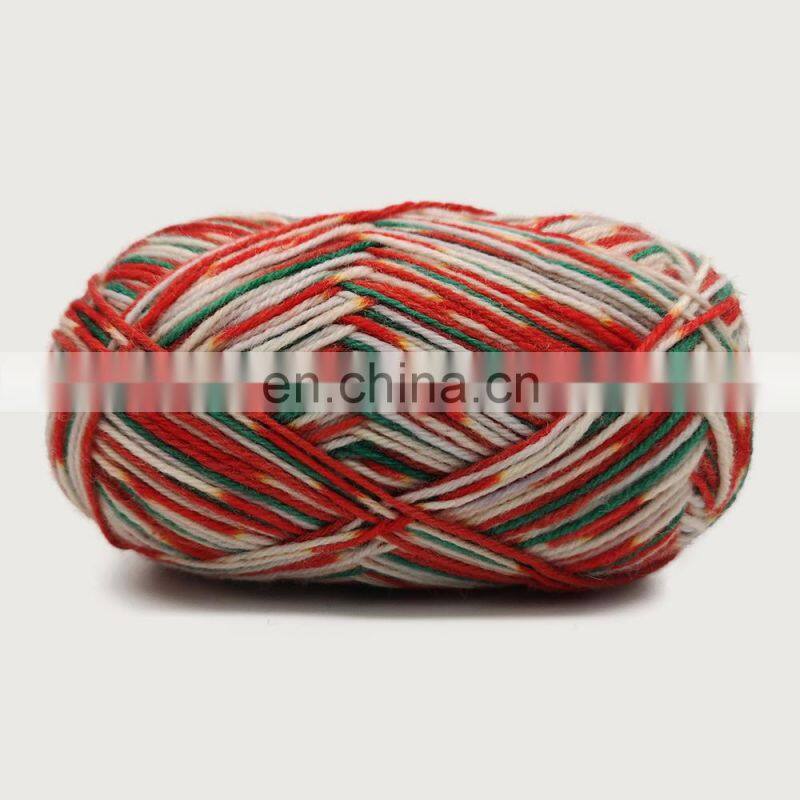 Superwash wool and nylon blend x-max color sock yarn