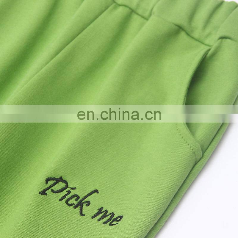 Terry Long Pant embroidery Loose Pant Boys and Girls stitchwork wide leg Pant For Uniset on Sale