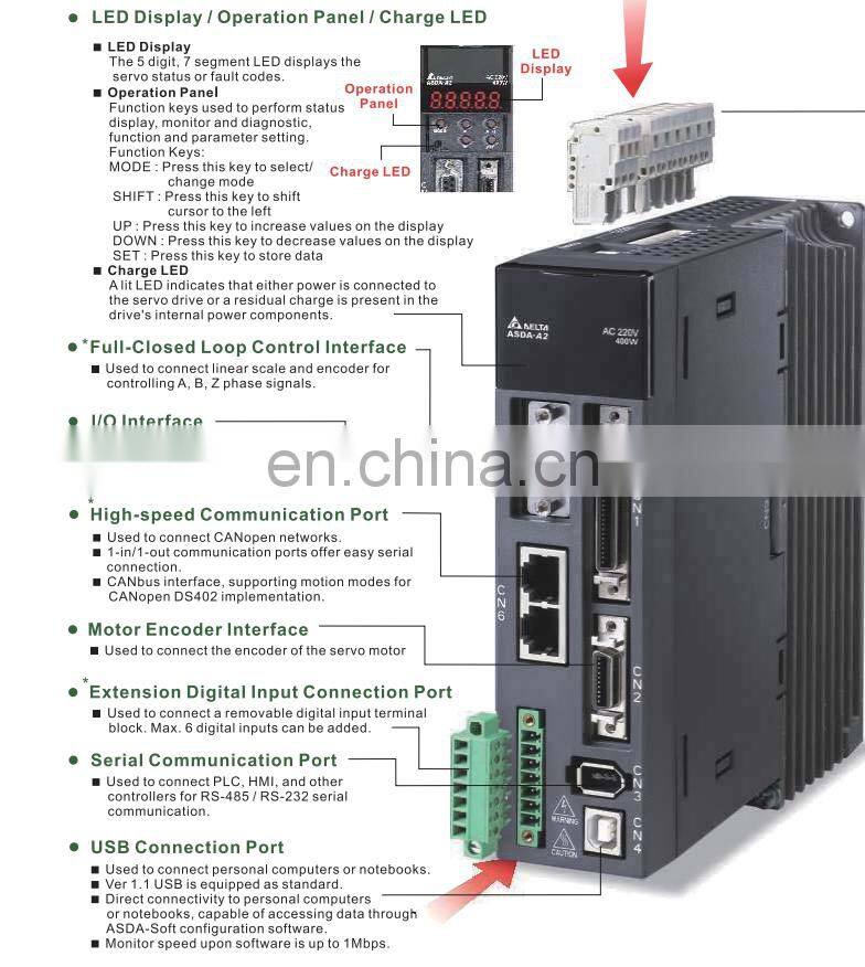 ac servo stabilizer Delta a2 Series ASD-A2-0721-M For CNC Router motor driver