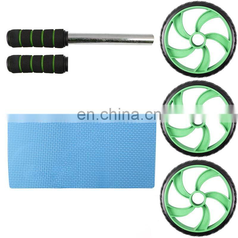 Fitness Equipment NonSlip 3 Wheel Pulley AB Roller for Home Gym Core Strength Exercise Machine