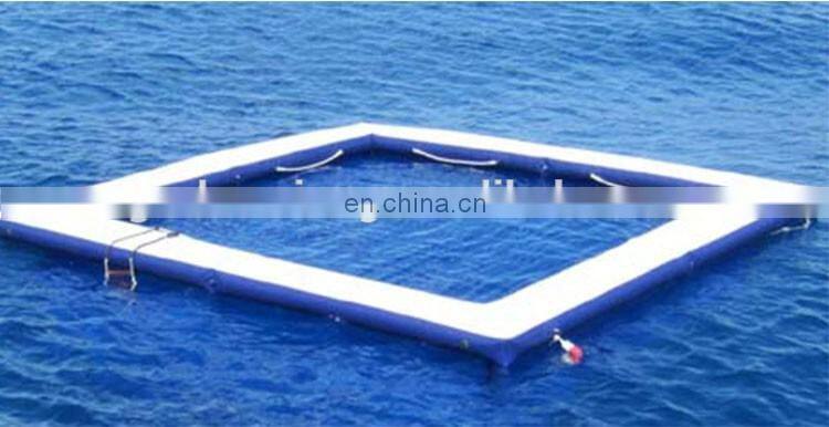 0.9mm PVC Tarpaulin Customized Inflatable Floating Swimming Pool With Net Boat Swimming Pool For Sale