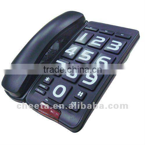 Telephone set for elderly, easy button phone