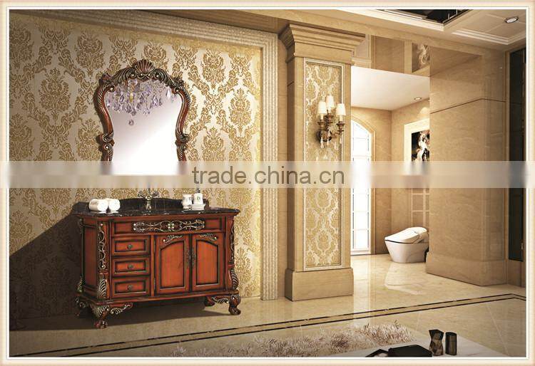 White color wood bathroom cabinet