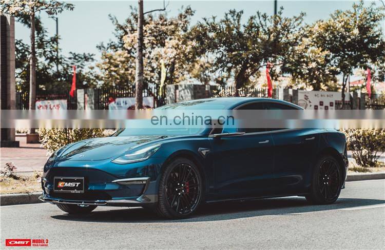 Front bumper rear bumper for Tesla model 3 in CMST style half carbon fiber material body kit for tesla model 3 facelift