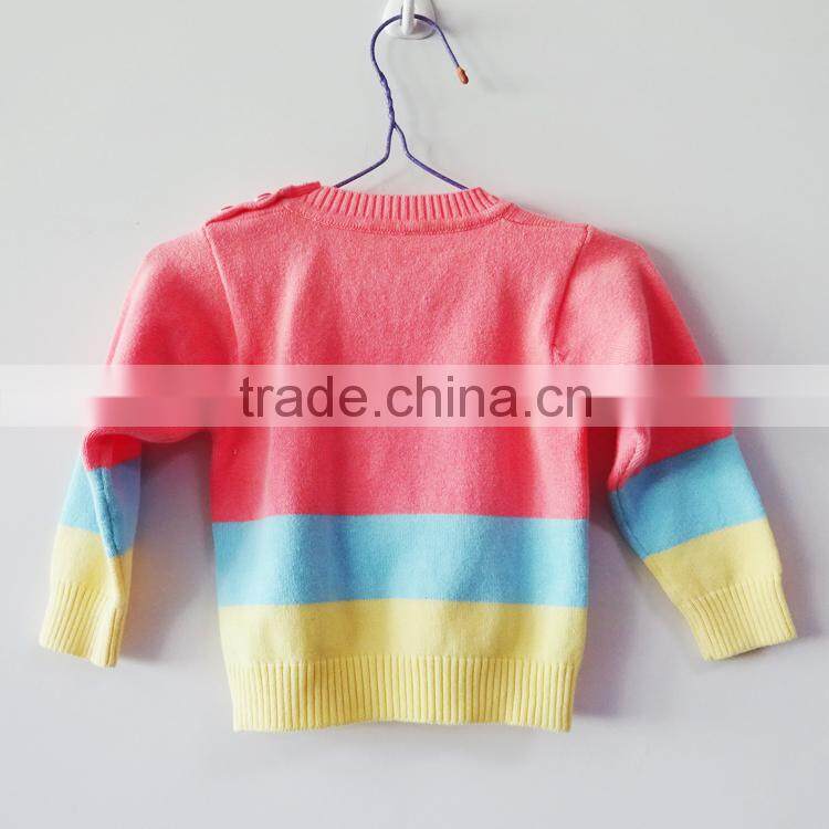100% Cotton School Uniform knitted kids pullover sweater