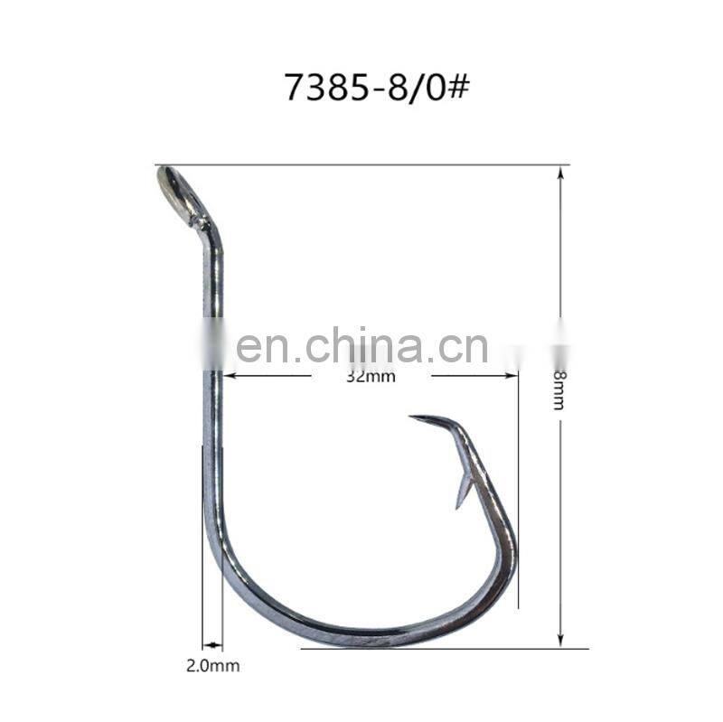 Amazon Black Stainless Steel Ring Hook Saltwater Fishing Cocked Mouth Cuttlefish Octopus Hook