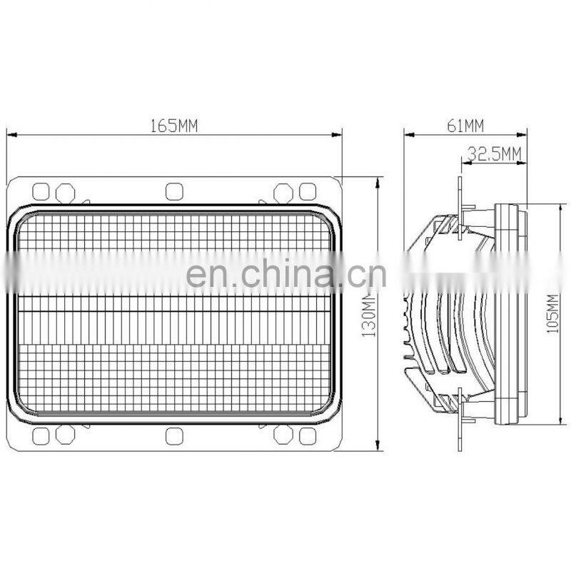 60W flood beam car LED work light IP68 LED driving light