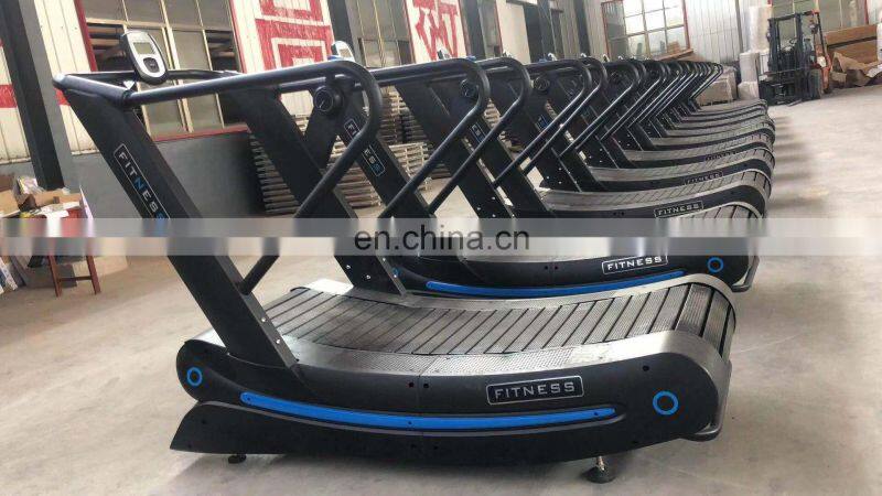 Commercial self-generating no power line Curve Treadmill