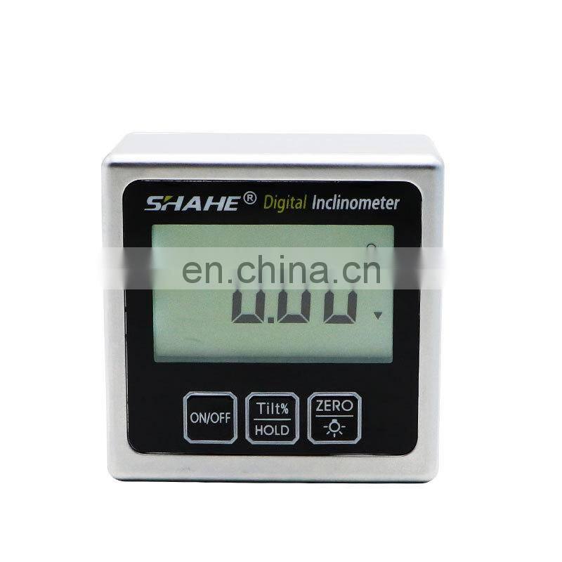 SHAHE Metal Digital Protractor With Backlight Digital inclinometer with one side magnet Digital level box Angle Meter