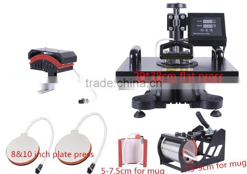 Many purplse combo dog tag printer digital glass cup hoodies 6 in 1 heat press printing machine