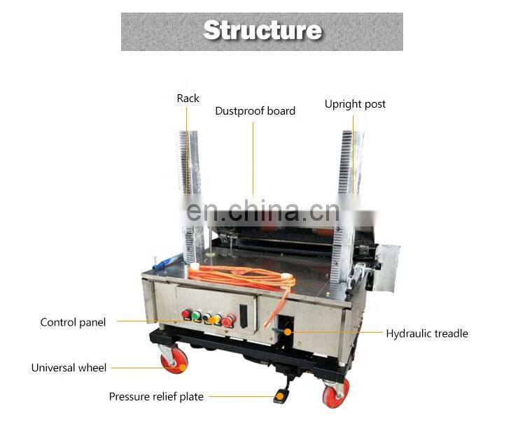 Automatic cement wall plastering machine for construction wall plastering robot